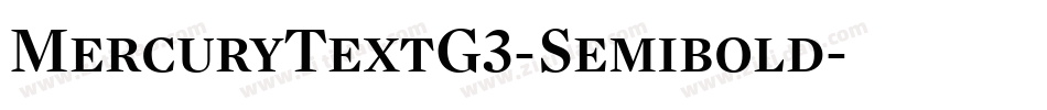 MercuryTextG3-Semibold字体转换