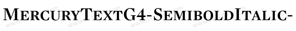 MercuryTextG4-SemiboldItalic字体转换