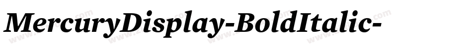 MercuryDisplay-BoldItalic字体转换
