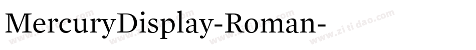 MercuryDisplay-Roman字体转换