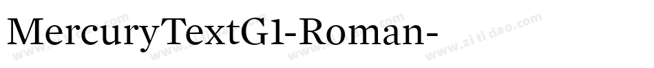 MercuryTextG1-Roman字体转换