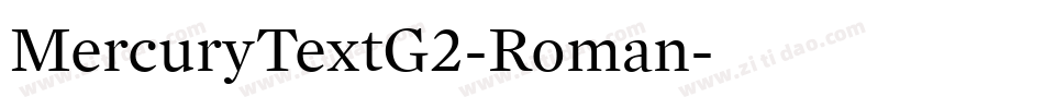 MercuryTextG2-Roman字体转换