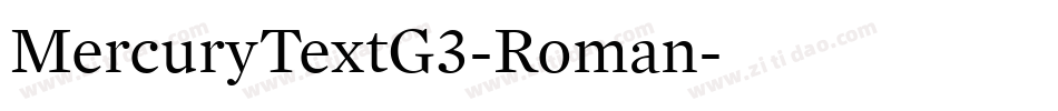 MercuryTextG3-Roman字体转换