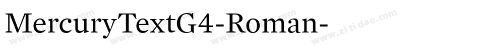 MercuryTextG4-Roman字体转换