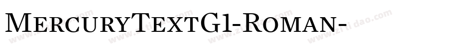 MercuryTextG1-Roman字体转换