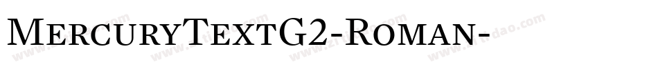 MercuryTextG2-Roman字体转换