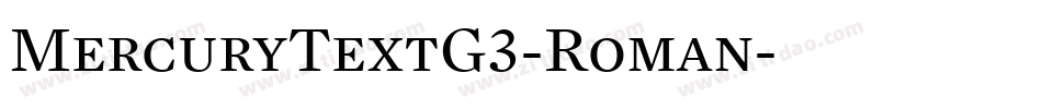 MercuryTextG3-Roman字体转换