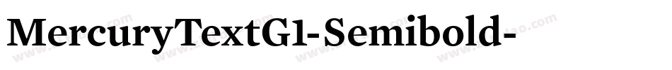 MercuryTextG1-Semibold字体转换