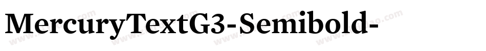 MercuryTextG3-Semibold字体转换