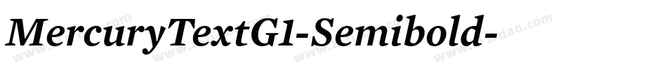 MercuryTextG1-Semibold字体转换