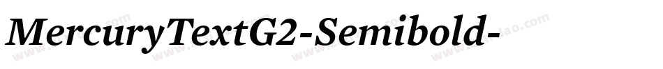 MercuryTextG2-Semibold字体转换