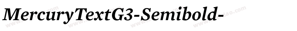 MercuryTextG3-Semibold字体转换