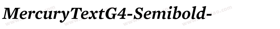 MercuryTextG4-Semibold字体转换