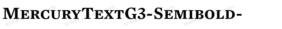 MercuryTextG3-Semibold字体转换
