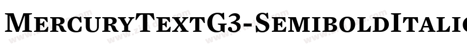 MercuryTextG3-SemiboldItalic字体转换