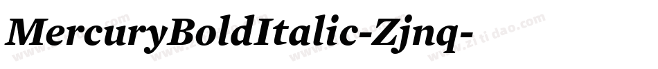 MercuryBoldItalic-Zjnq字体转换