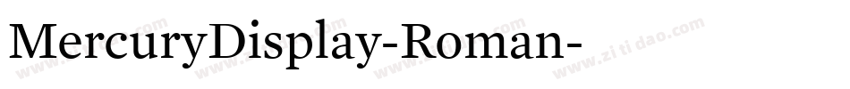 MercuryDisplay-Roman字体转换