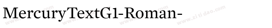 MercuryTextG1-Roman字体转换