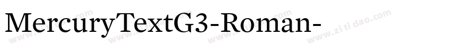 MercuryTextG3-Roman字体转换