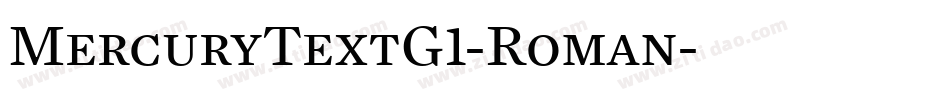 MercuryTextG1-Roman字体转换