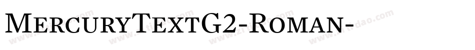 MercuryTextG2-Roman字体转换