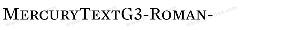 MercuryTextG3-Roman字体转换