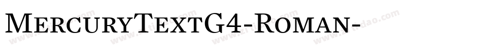 MercuryTextG4-Roman字体转换