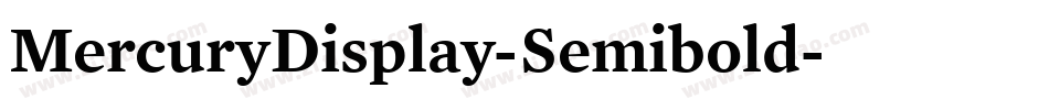 MercuryDisplay-Semibold字体转换