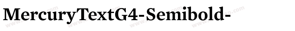 MercuryTextG4-Semibold字体转换
