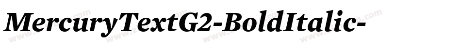 MercuryTextG2-BoldItalic字体转换