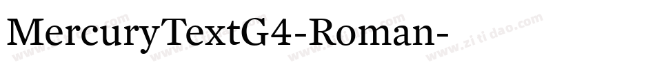 MercuryTextG4-Roman字体转换