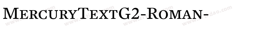 MercuryTextG2-Roman字体转换