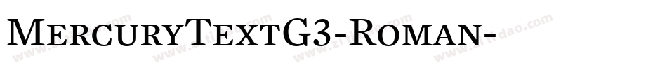 MercuryTextG3-Roman字体转换