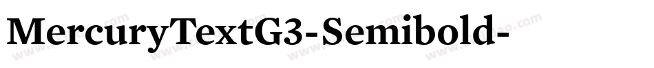 MercuryTextG3-Semibold字体转换