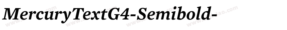MercuryTextG4-Semibold字体转换