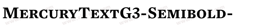 MercuryTextG3-Semibold字体转换