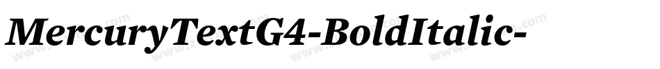 MercuryTextG4-BoldItalic字体转换