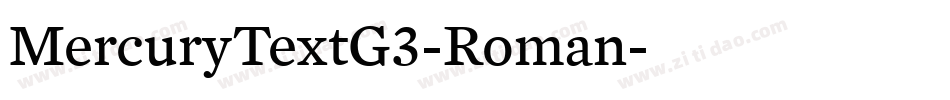 MercuryTextG3-Roman字体转换