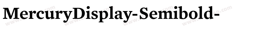 MercuryDisplay-Semibold字体转换