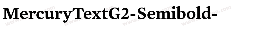 MercuryTextG2-Semibold字体转换