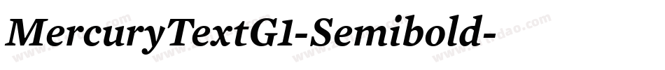MercuryTextG1-Semibold字体转换
