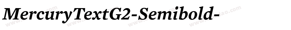 MercuryTextG2-Semibold字体转换