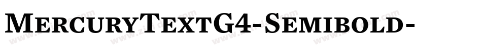 MercuryTextG4-Semibold字体转换