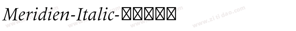 Meridien-Italic字体转换