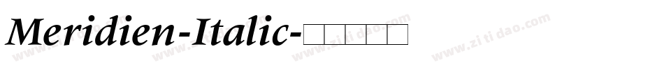Meridien-Italic字体转换