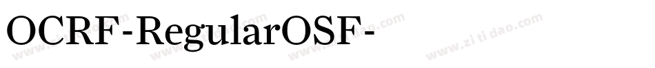 OCRF-RegularOSF字体转换