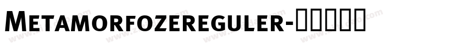 Metamorfozereguler字体转换