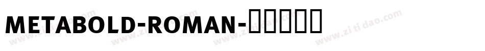 metabold-roman字体转换