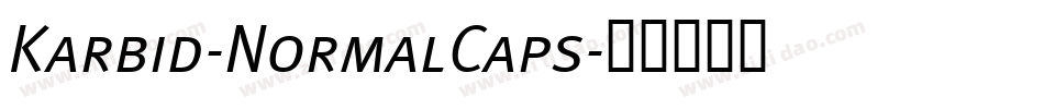 Karbid-NormalCaps字体转换