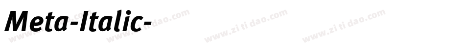 Meta-Italic字体转换